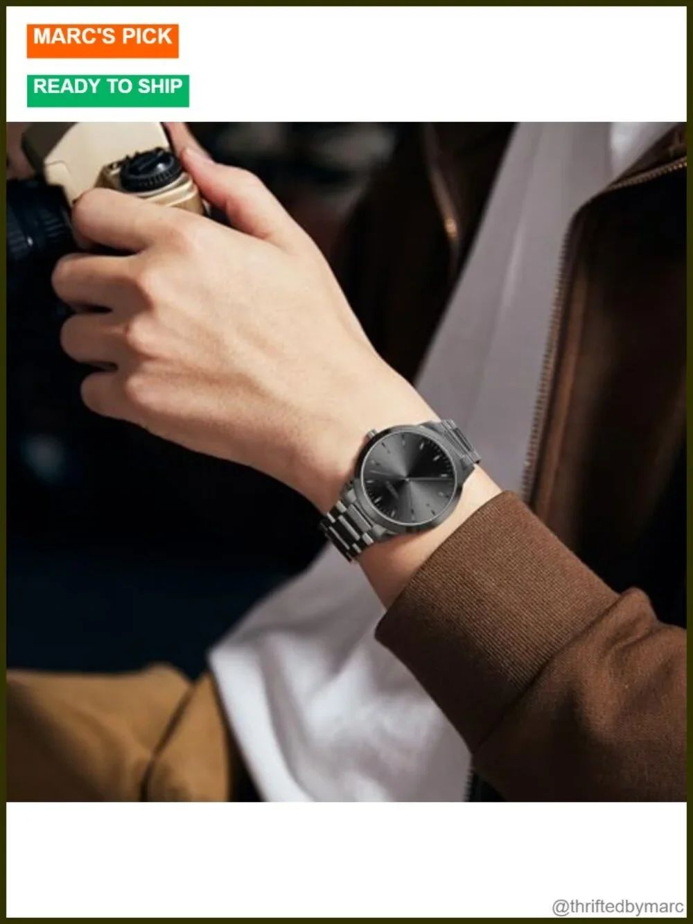 Analog Quartz Stainless Steel Business Watch for Men